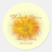  gele maisbloem ronde sticker (Voorkant)