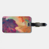 gele maissoorten in blauwe vaas bagagelabel (Achterkant horizontaal)