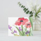 gele maissoorten in blauwe vaas briefkaart (Staand voorkant)