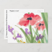 gele maissoorten in blauwe vaas briefkaart (Voorkant / Achterkant)