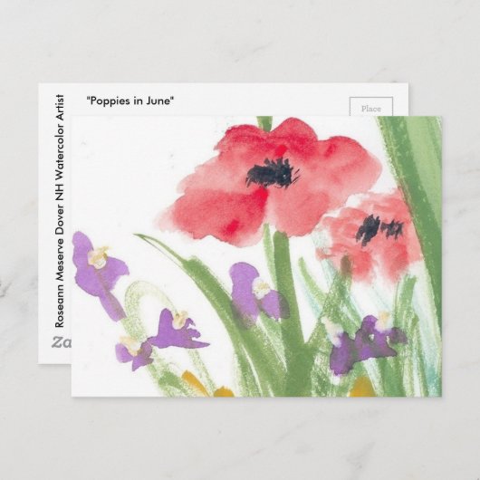 gele maissoorten in blauwe vaas briefkaart (Voorkant / Achterkant)