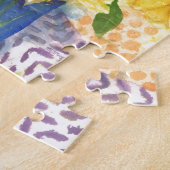 gele maissoorten in blauwe vaas legpuzzel (Zijkant)