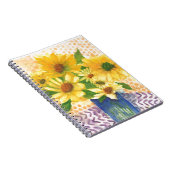 gele maissoorten in blauwe vaas notitieboek (Rechterzijde)