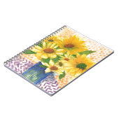 gele maissoorten in blauwe vaas notitieboek (Linkerzijde)