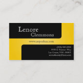 Gele make-up artist palette Visitekaartje (Achterkant)