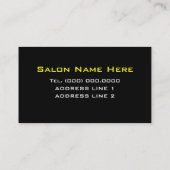 Gele make-up artistieke Visitekaartjes (Achterkant)