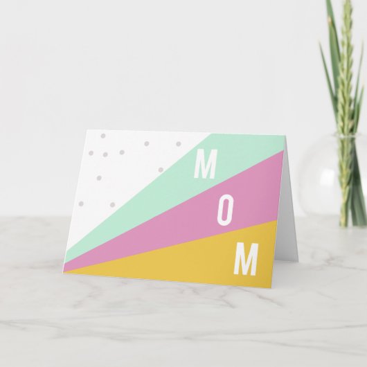 Gele mama Happy Moederdag Kaart (Voorkant)