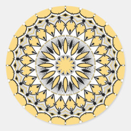 Gele Mandala (Design 1) Stickers