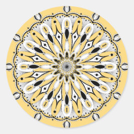Gele Mandala (Design 2) Stickers