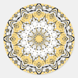 Gele Mandala (Design 3) Stickers