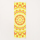 Gele Mandala Gecentreerd Zonneschijn Design Boho Yogamat (Voorkant)