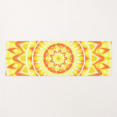 Gele Mandala Gecentreerd Zonneschijn Design Boho Yogamat (Voorkant (horizontaal))