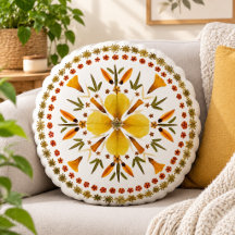 Gele Mandala Geperste Bloem Van Originele Kunst