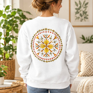 Gele Mandala Geperste Bloem Van Originele Kunst Trui