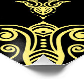 Gele mandala perfect poster (Hoek)