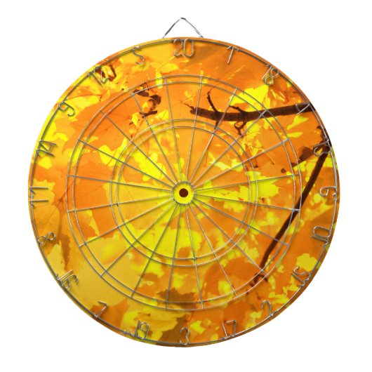 Gele Maple Dart Board Dartbord (Voorkant)