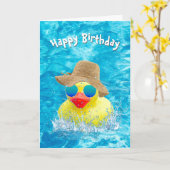 Gele marathedag met zonnebril kaart (Gele Bloem)