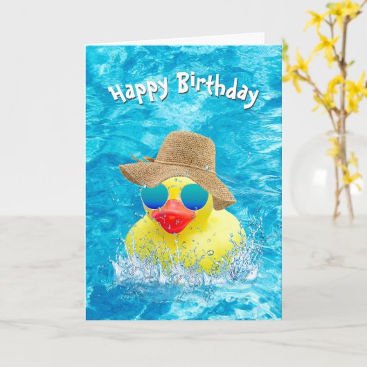 Gele marathedag met zonnebril kaart (Gele Bloem)