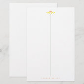 Gele margriet briefpapier (Voorkant / Achterkant)