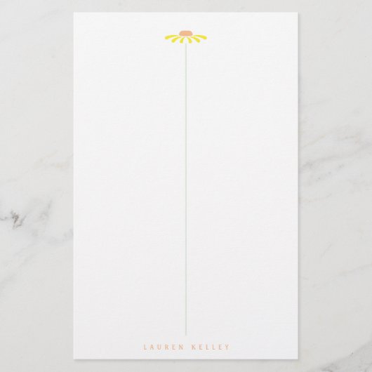 Gele margriet briefpapier (Voorkant)