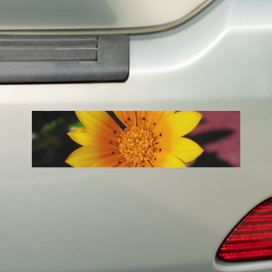 Gele Margriet Bumpersticker (Op auto)