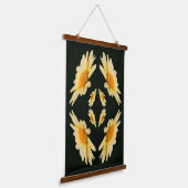 Gele Marguerite Bloem Close-up Abstract Hangend Wandkleed (Gebogen)