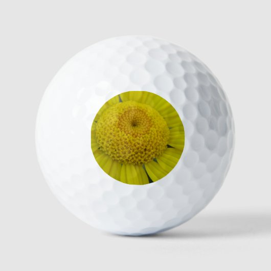 gele marguerite golfballen (Voorkant)