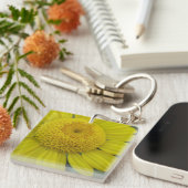 gele marguerite sleutelhanger (Voorkant Rechts)