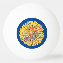 Gele marigold Flower Dart Board Ping Pong Paddle Pingpongbal
