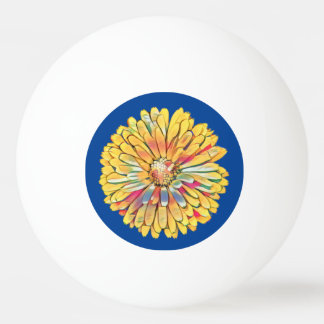 Gele marigold Flower Dart Board Ping Pong Paddle Pingpongbal