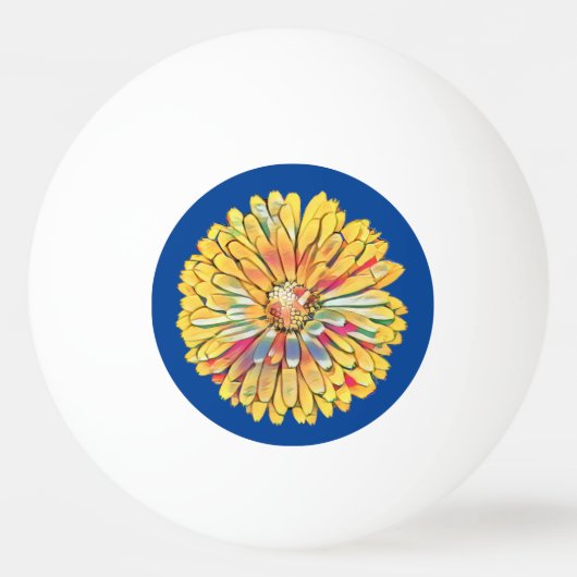 Gele marigold Flower Dart Board Ping Pong Paddle Pingpongbal (Voorkant)