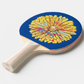 Gele marigold Flower Dart Board Tafeltennisbatje (Voorkant Gekanteld)