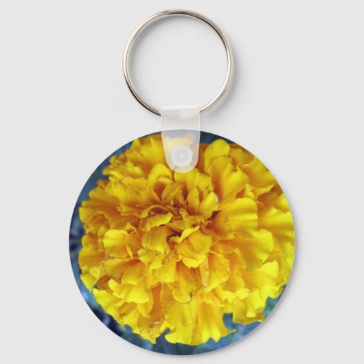 Gele marigold sleutelhanger (Voorkant)