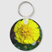 Gele marigold Sleutelhanger (Voorkant)