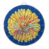Gele marigolfbloem dartbord (Voorkant)