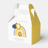 Gele marine Boho Floral regenboog elke zondag Bedankdoosjes (Voorkant Zijde)