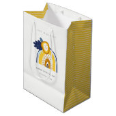 Gele marine Boho Floral regenboog elke zondag Medium Cadeauzakje (Voorkant Gekanteld)