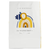 Gele marine Boho Floral regenboog elke zondag Medium Cadeauzakje (Achterkant)