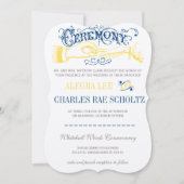 Gele marine Modern Typografie Invite Kaart (Voorkant)