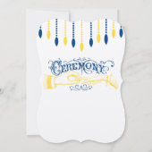 Gele marine Modern Typografie Invite Kaart (Achterkant)