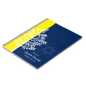 Gele marineboom van het boek van de Golfboog Mitzv Notitieboek (Linkerzijde)