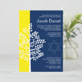 Gele marineboom van Life Bar Mitzvah-uitvindingen Kaart (Staand voorkant)