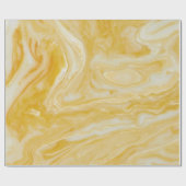 Gele marmer cadeaupapier (Vlak)