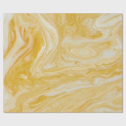 Gele marmer cadeaupapier (Vlak)