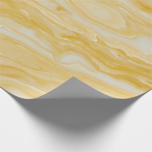 Gele marmer cadeaupapier (Hoek)