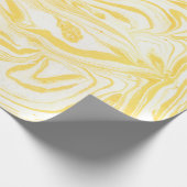 Gele marmertextuur. Handtekening Cadeaupapier (Hoek)
