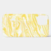 Gele marmertextuur. Handtekening Case-Mate iPhone Case (Achterkant (horizontaal))