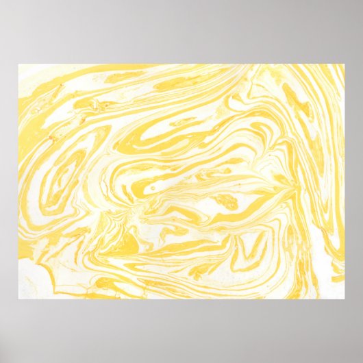 Gele marmertextuur. Handtekening Poster (Voorkant)
