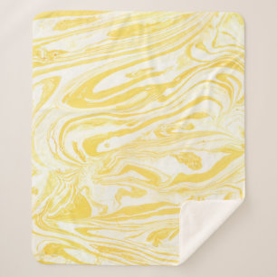Gele marmertextuur. Handtekening Sherpa Deken