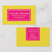 Gele Marokkaanse bannenstilstand gepersonaliseerd Visitekaartje (Voorkant / Achterkant)